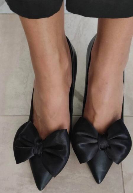 Funde satin cu clips albe sau negre